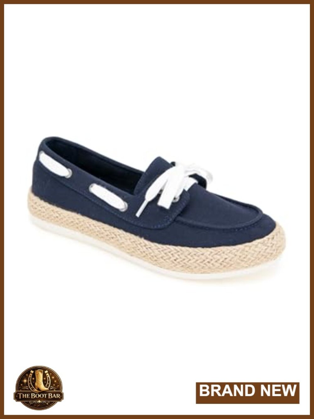 Canvas Boat Sneakers with Raffia Wrap Detail
